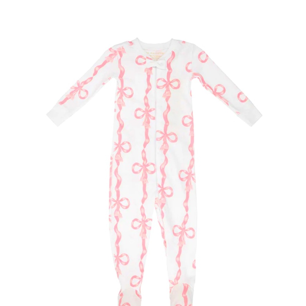 NWT The Beaufort Bonnet Company, TBBC, Tassel and Trim Bow pajamas, 3T